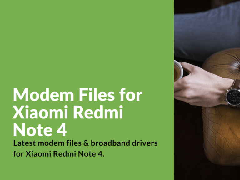 Redmi Note 4 Modem Drivers