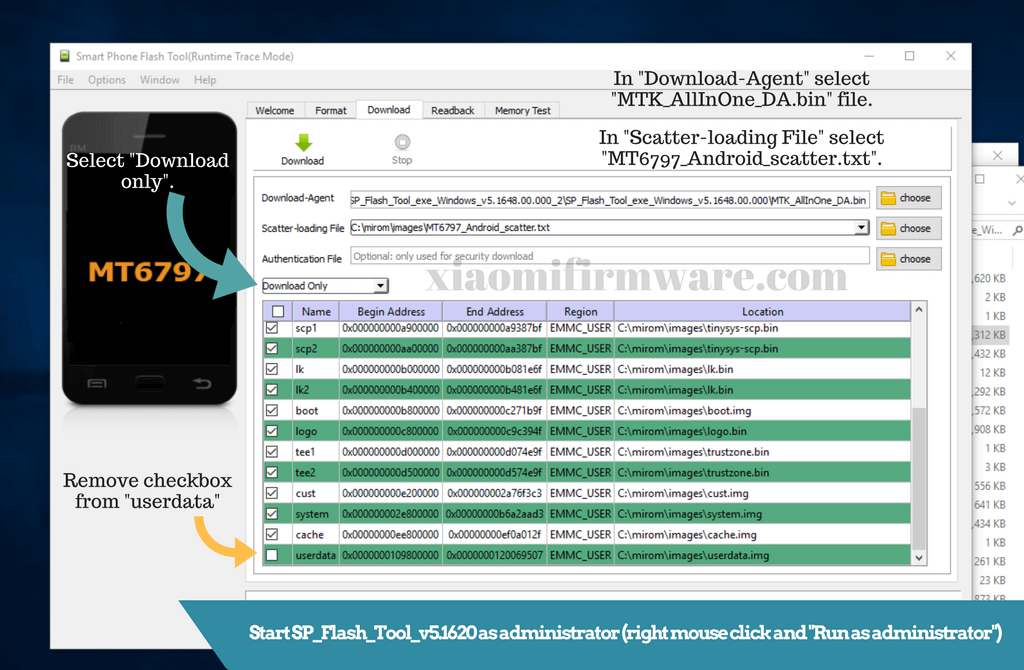 format smart phone flash tool