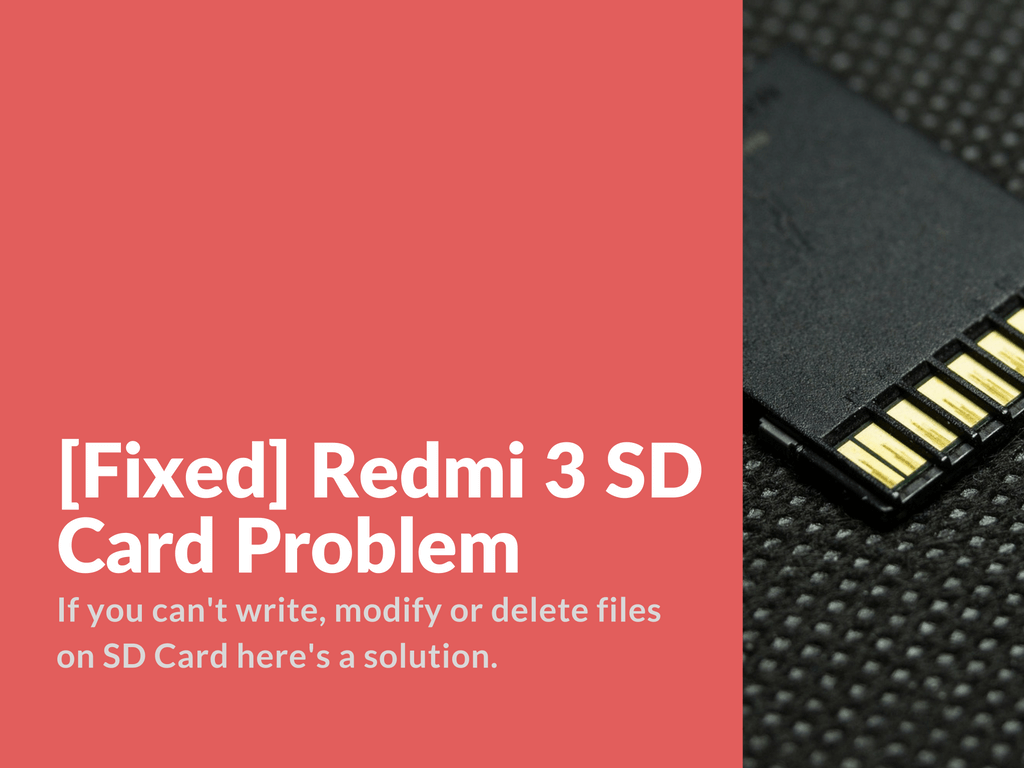 Redmi Note 3 SD Card Problems