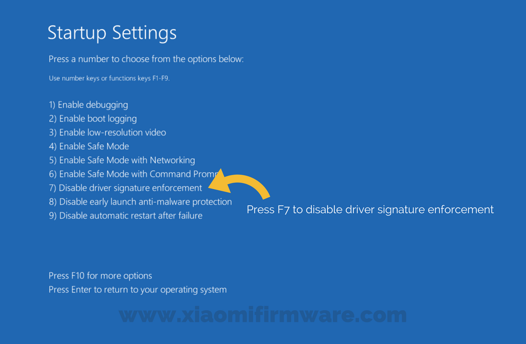 disabling windows 7 driver signature enforcement