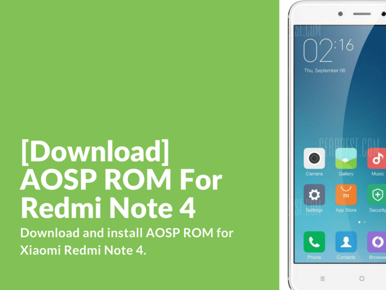 Download AOSP ROM 3.3 for Redmi Note 4