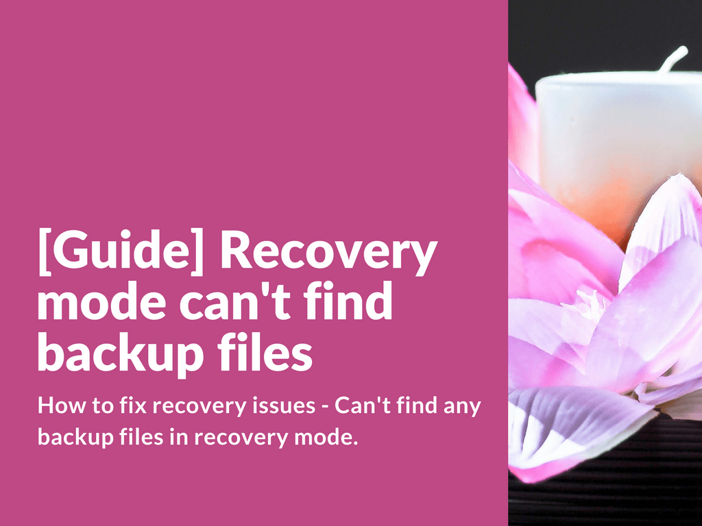 Can't find any backup files in recovery mode.