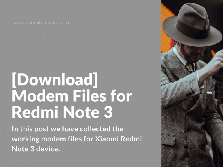 Install modems for Redmi Note 3
