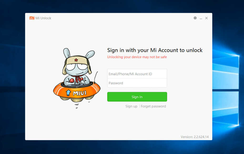 MiFlash Unlock 2.2.624.14