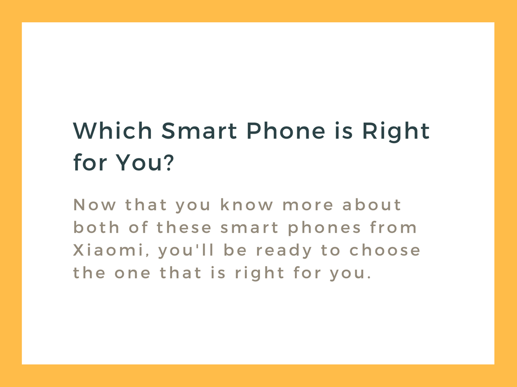 Choose your Xiaomi Smartphone