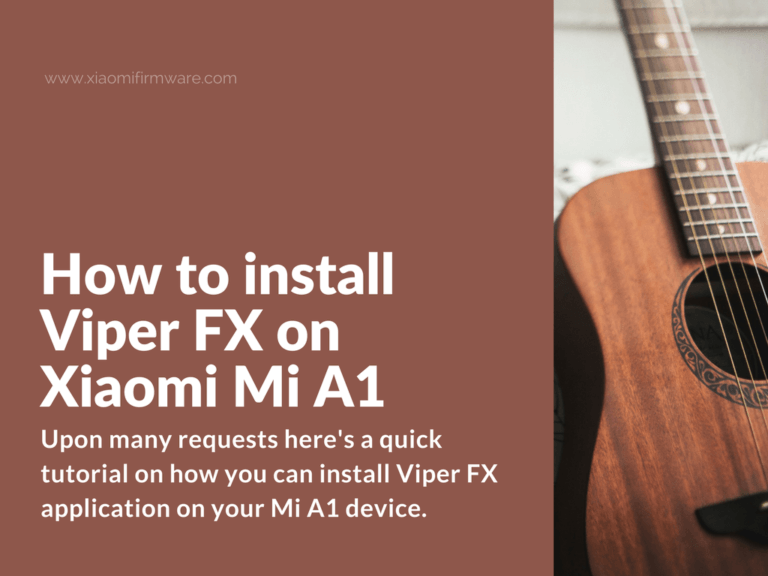Download and install ViperFX for Xiaomi Mi A1