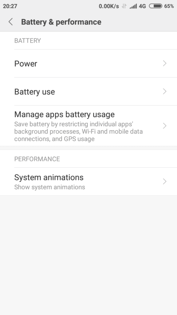 Disable Battery Saver on Redmi 4X