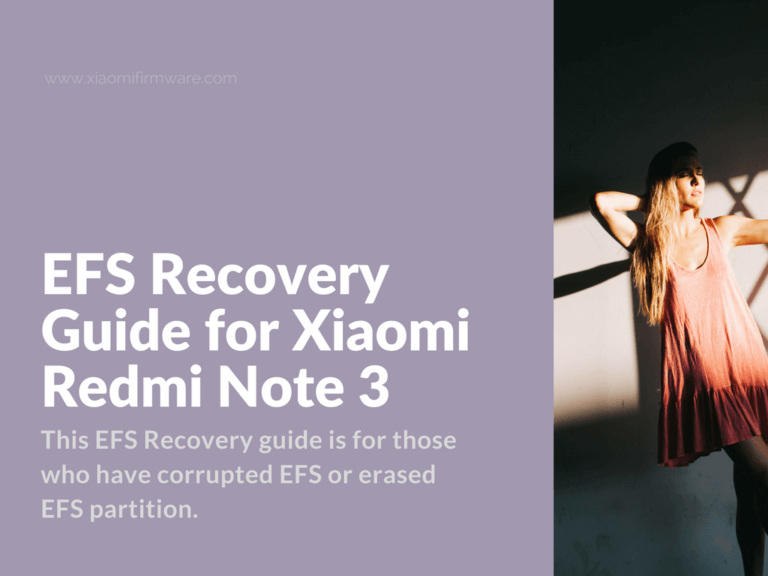 Restore EFS on Redmi Note 3