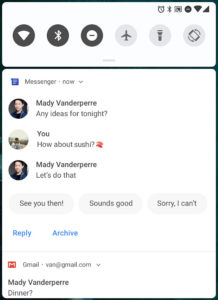 Android 9 pie GSI quick reply avatars