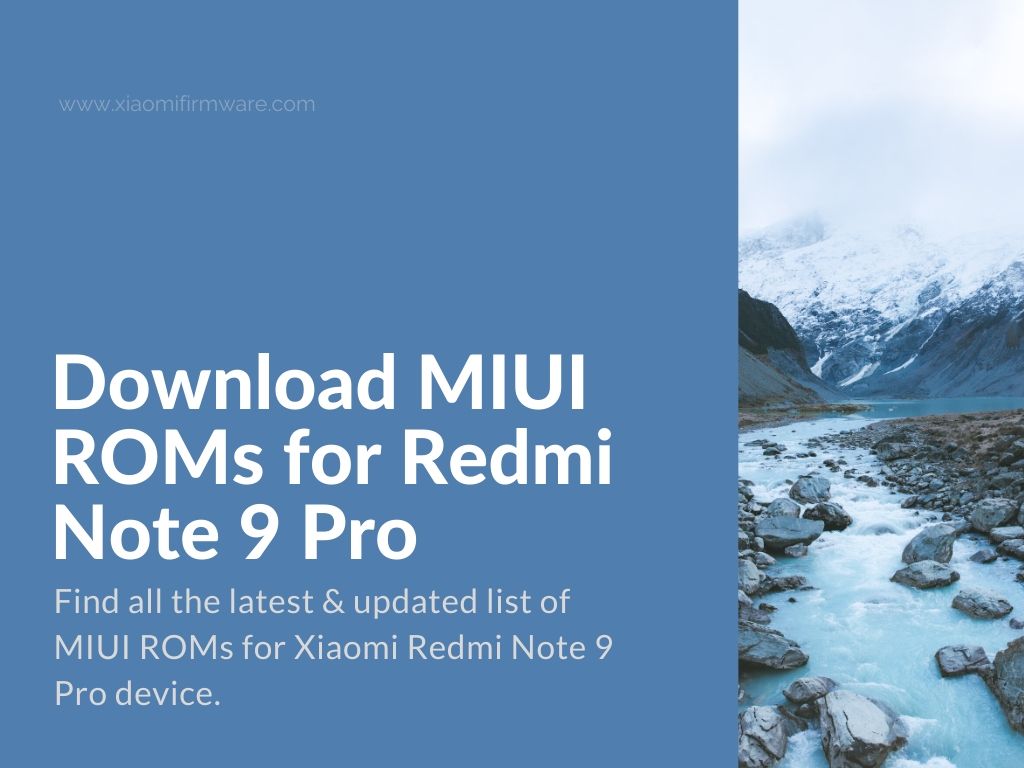 Latest Redmi Note 9 Pro Firmware