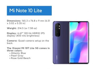 xiaomi note 10 lite dimensions