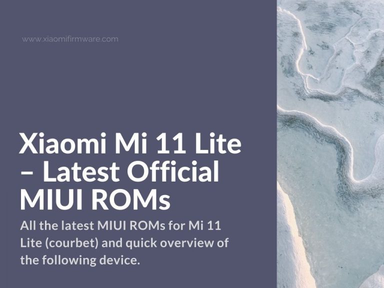 Mi 11 Lite MIUI Official Firmware