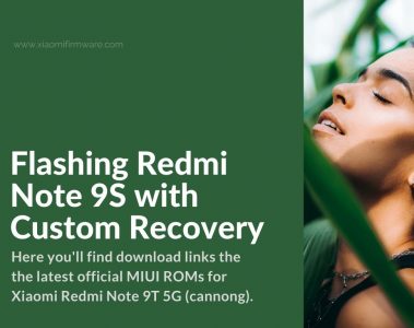 flashing Redmi Note 9S Custom Recovery